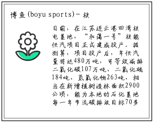 博鱼(boyu sports)-
核能供汽打开产业应用新场景
